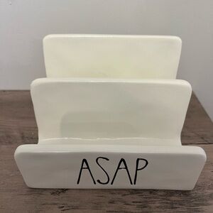 Rae Dunn Ceramic Letter Holder in Cream